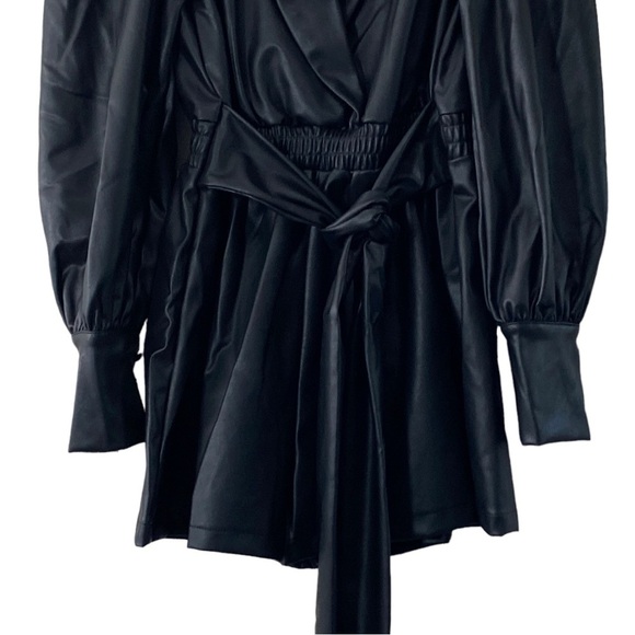 Area Stars Faux Leather Blazer Romper - Picture 4 of 16